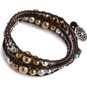 Lucky Brand Boho leather wrap bracelet